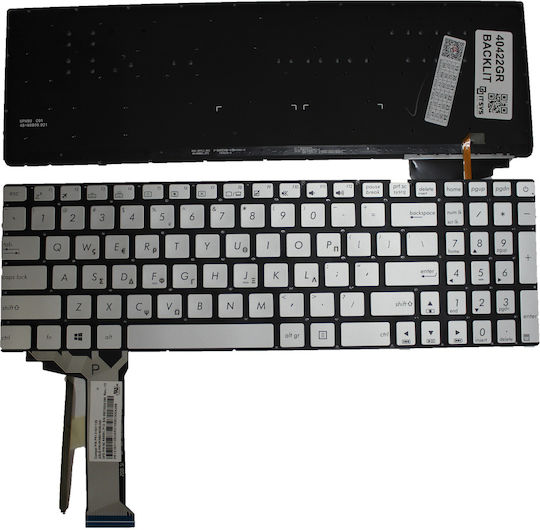 Laptop Keyboard Greek Greek Keyboard Asus N551jx-cn068h Pk13183134s 0knb0-662bgr00 9z.n8bbc.p0l 556000a036 Backlit Code 40422grbacklit