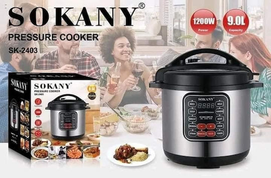 Sokany Multi-Function Cooker 9lt 1200W Silver
