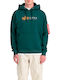Sweatshirt with Hood Petrol Blue