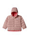 Waterproof Kids' Sports Jacket Double Sided with Hood Pink Reversible Perrito