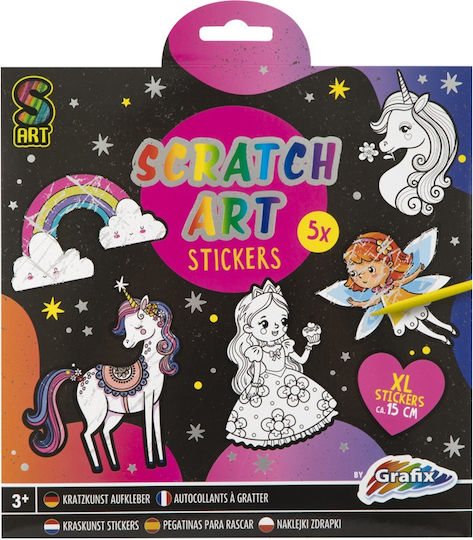 Set Creativ 5 Cartonașe XL de Răzuit Grafix