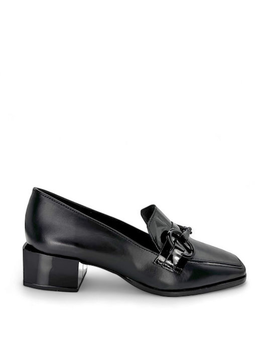 Wall Street Leather Black Heels