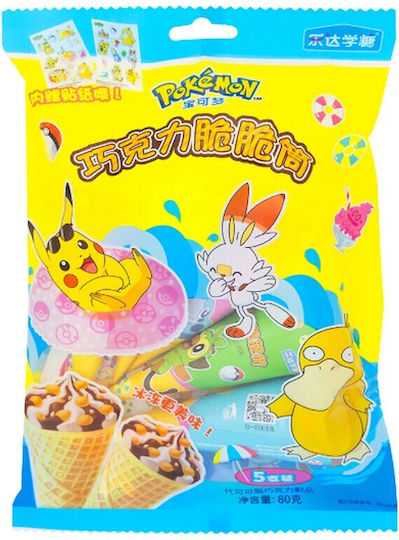 Leda Pokemon Conuri Crocante de Înghețată 80g