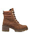 Lace Women's Ankle Boots Tabac Brown