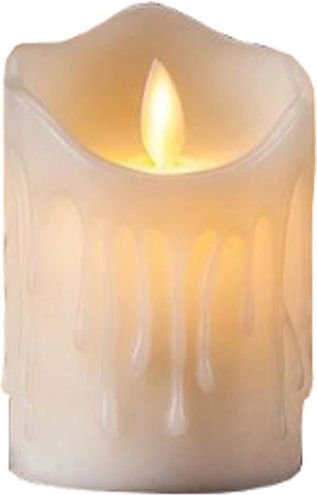 Decorative Led Candle Zola On Off Button Natural Flame Model 7x5 Cm