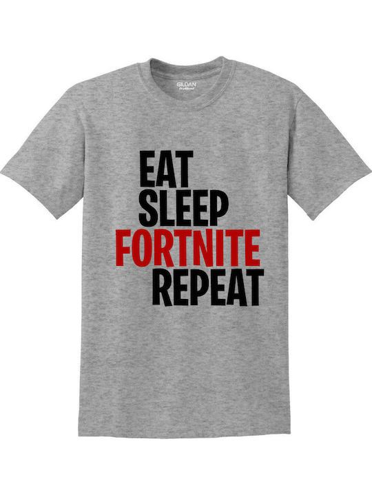 Gildan Παιδικό T-shirt Γκρι Fortnite fever