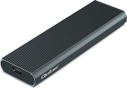 Qoltec Θήκη για Σκληρό Δίσκο M.2 SATA III NVME με σύνδεση USB 3.1 σε Γκρι χρώμα Qoltec Θήκη για Σκληρό Δίσκο M.2 SATA III NVME με σύνδεση USB 3.1 σε Γκρι χρώμα