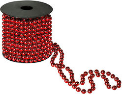 Christmas Garland with Beads Red