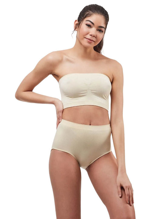 Elite Life High Waist Briefs 2Pack Beige