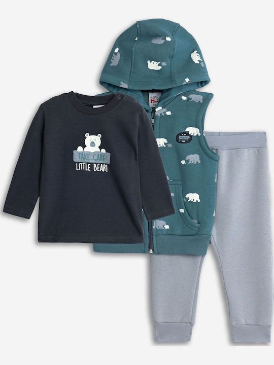 Funky Kinder Sweatpants Set - Jogginganzug Mint, Grey
