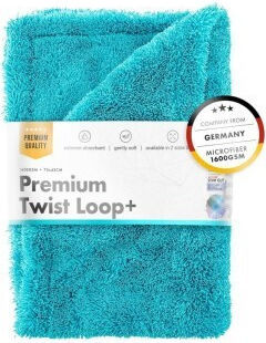 Изключително абсорбираща кърпа за кола Chemicalworkz Premium Twist Loop Towel 1600gsm Тюркоаз 75x45 см