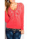 Women's Knitted Cardigan coral