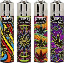 Clipper Lighter Flame Neon Leaves 6 (Μiscellane...