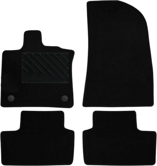 Autopataki Set of Front and Rear Mats 4pcs for Renault Captur 2019- Black
