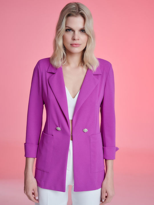 Pop & doll Women's Blazer Purple