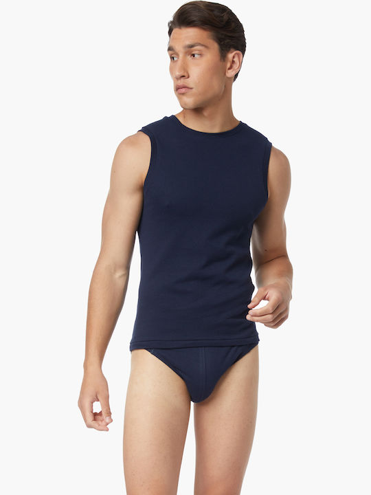 Minerva Men's Undershirt Sleeveless Marine