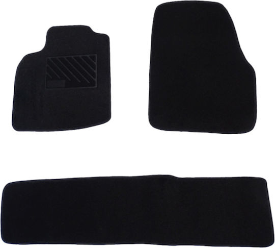 Autopataki Set of Front and Rear Mats 3pcs for Renault Scenic 2003-2009 Black