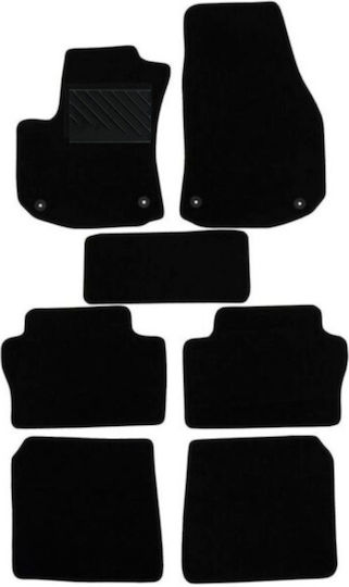 Autopataki Set of Front and Rear Mats 7pcs for Opel Zafira 2005-2011 Black