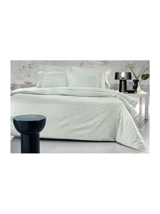 Guy Laroche Brenta Σετ Σεντόνια King Size Φανελένια 270x265εκ. Mint (4τμχ)