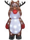 Illuminated Christmas Plastic Reindeer Figure Height 40cm