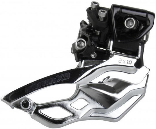 Sram Σασμαν Εμπροσθιο X-9 2x10 High Clamp 34.9 Dual Pull 00.7615.135.010