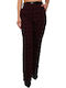 Women's Fabric Trousers Bordeaux