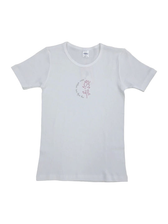 Pretty Baby 47542 Kinder-Unterhemd Kurzärmelig White - Roses