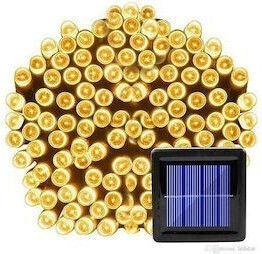 300 Lichterketten LED Warmes Weiß Solar in Zeichenfolge 1Stück