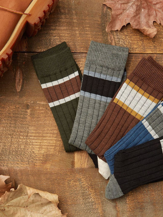 ME-WE Herren Gemusterte Socken Coloured Stripe ...