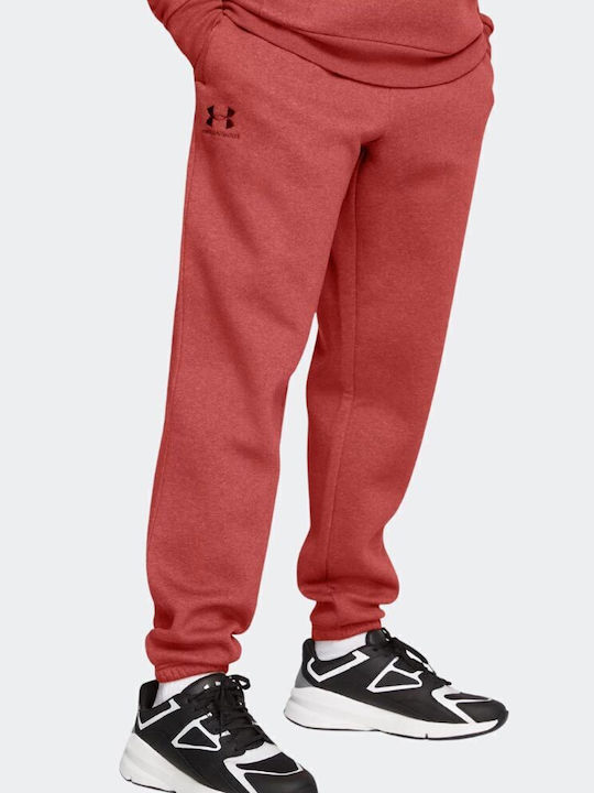 Under Armour Παντελόνι Φόρμας με Λάστιχο Κεραμιδί