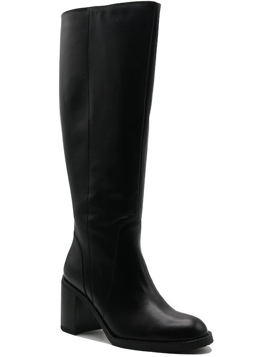 Wonders Leder Damenstiefel Schwarz