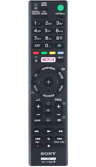 Hq Lxp100d Tv Remote Control Sony Bravia Rmt-tx100d Netflix Black