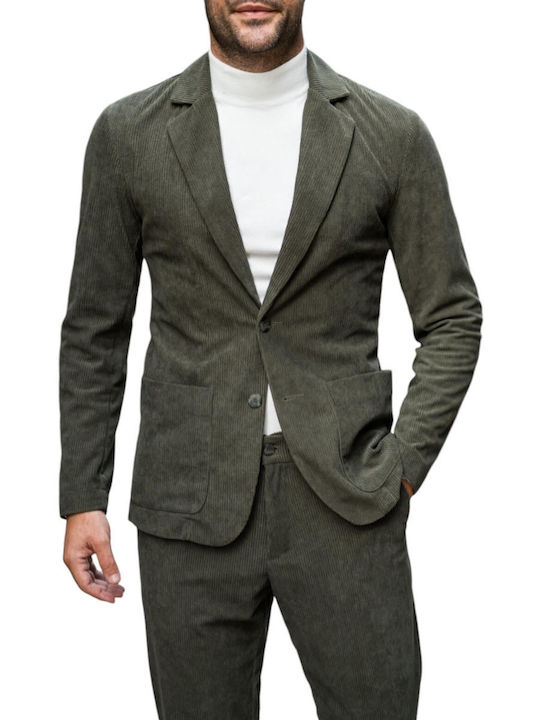 Men's Suit Jacket Slim Fit Khaki