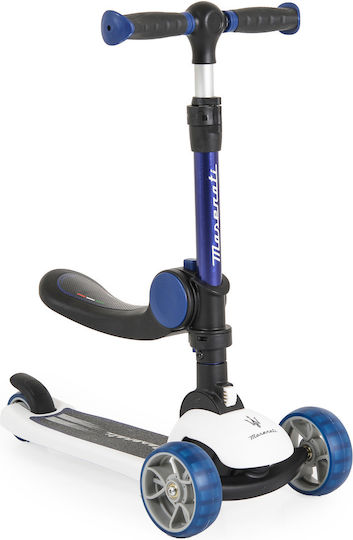 Byox Kids Scooter Foldable Maserati 3-Wheel with Seat for 18 Months Blue
