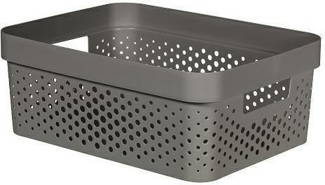 Curver Пластмаса Кутия за съхранение с капак Сив 36x27x22см 1бр