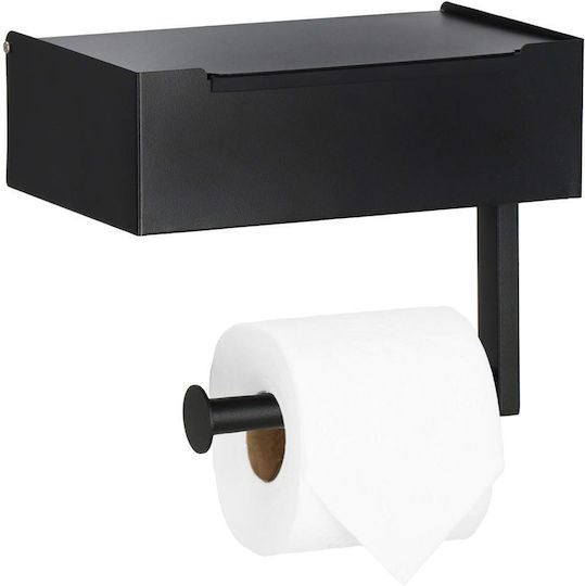 Stahl Toilettenpapierhalter Aufbewahrungsschublade Montagesystem Inklusive 22cm Schwarz Beige