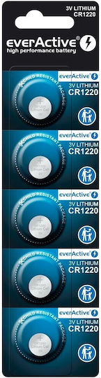 Everactive CR1220 Lithium Batteries 3V Pack of 5