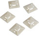 Logilink Cable Holder Support Set 100 Pcs 28 Mm X 28 Mm Self-adhesive Abs Cable Entry 11 Mm X 4.5 Mm Cream "kab0044"