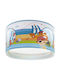 Ango Einfaches Licht Kinderdeckenleuchte Deckenleuchte montieren 15W mit Fassung E27 Transparent 33x16.5cm