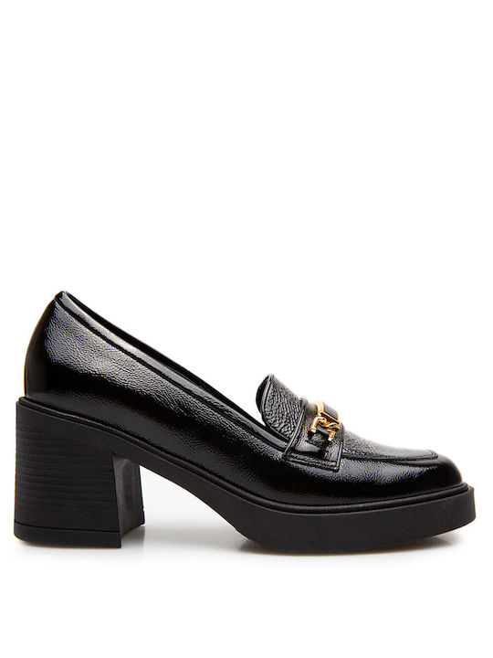 Labrini Patent Leather Black Heels