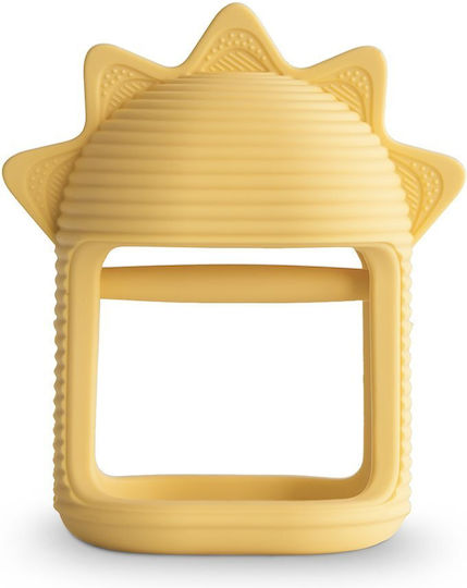Mushie Teething Rattle BPA Free made of Silicone for 3 m+ 1pcs