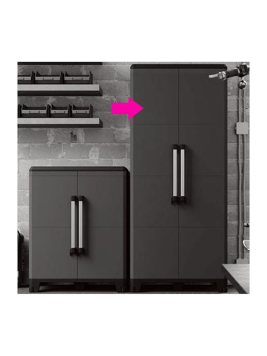 Δίφυλλη Ντουλάπα Transforming Pro Πλαστική με 3 Ράφια 78x43.6x184.4εκ.
