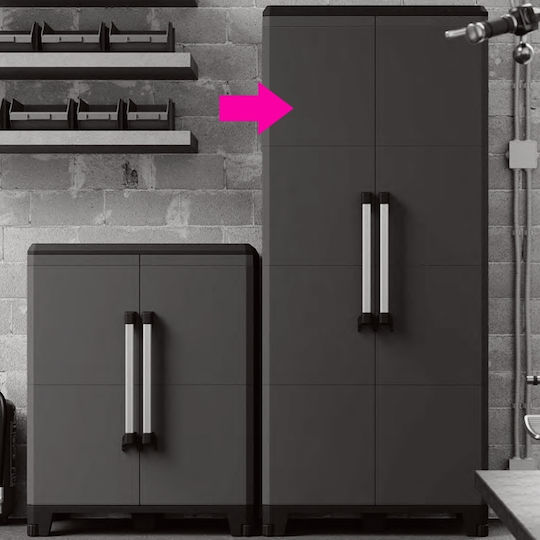 Двукрилен гардероб Transforming Pro Пластмаса с 3 рафтове 78x43.6x184.4бр