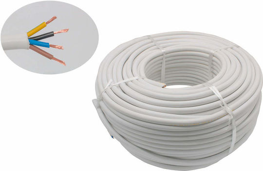 Flexible Electric Cable 4x2.5 Mm Myym Ho5vv-f White 100m