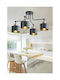 4-arm Metal Chandelier Zola Ceiling Mount 230v 60w E27 Black