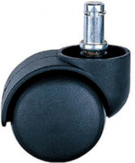Ruotec Furniture Caster Pin Ø10 Plastic Suitable for Chair Stool Black 502.000.078.050
