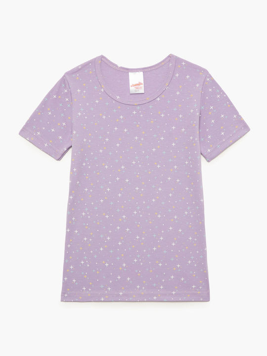 Minerva Magical Lilac Kids' Undershirt Short-sleeved Lilac
