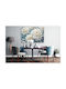 Tablou Decorativ Floral pentru Perete Living Flori de Dahlia Albe 80x120