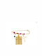 Senza Child Safety Pin made of Gold Plated Silver with Cross and Constantinato