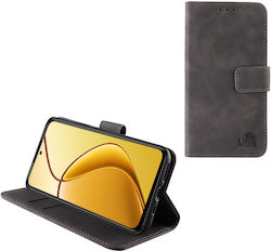 Lime Θηκη Realme 12 5g 6.72" Essential Magnet Book Stand Clip Grey Lime Successories Γκρι Pu Leather Lime Θηκη Realme 12 5g 6.72" Essential Magnet Book Stand Clip Grey Lime Successories Γκρι Pu Leather